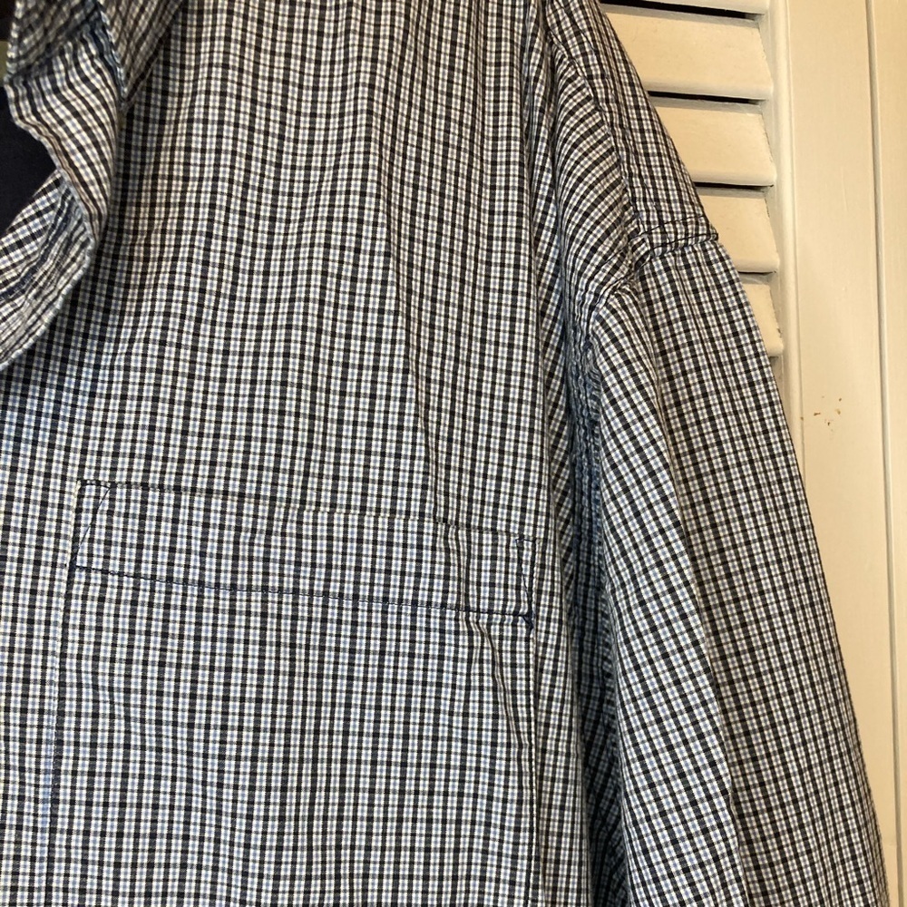 Wrangler Blue Plaid Button Down Shirt Size Large - Picture 3 of 9